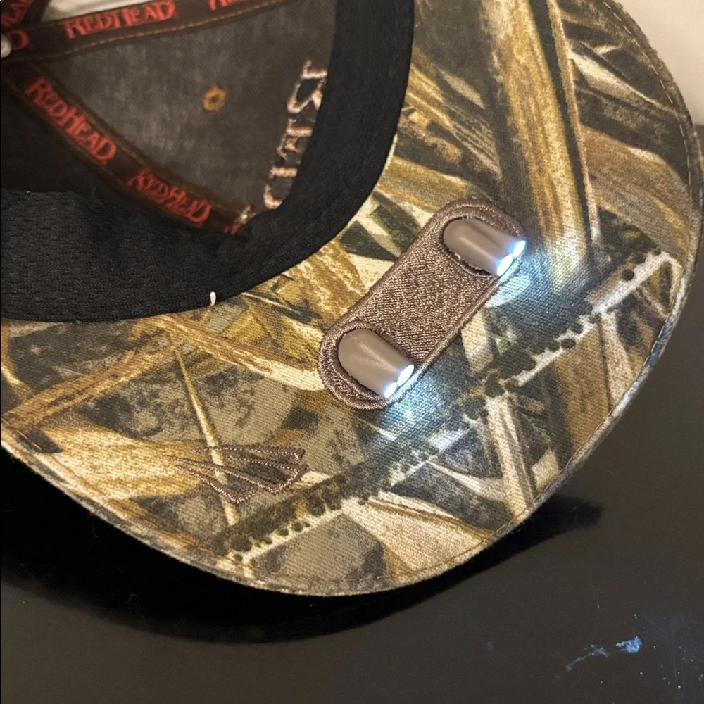 RedHead Camouflage Baseball‎ Cap with LED Headlamp